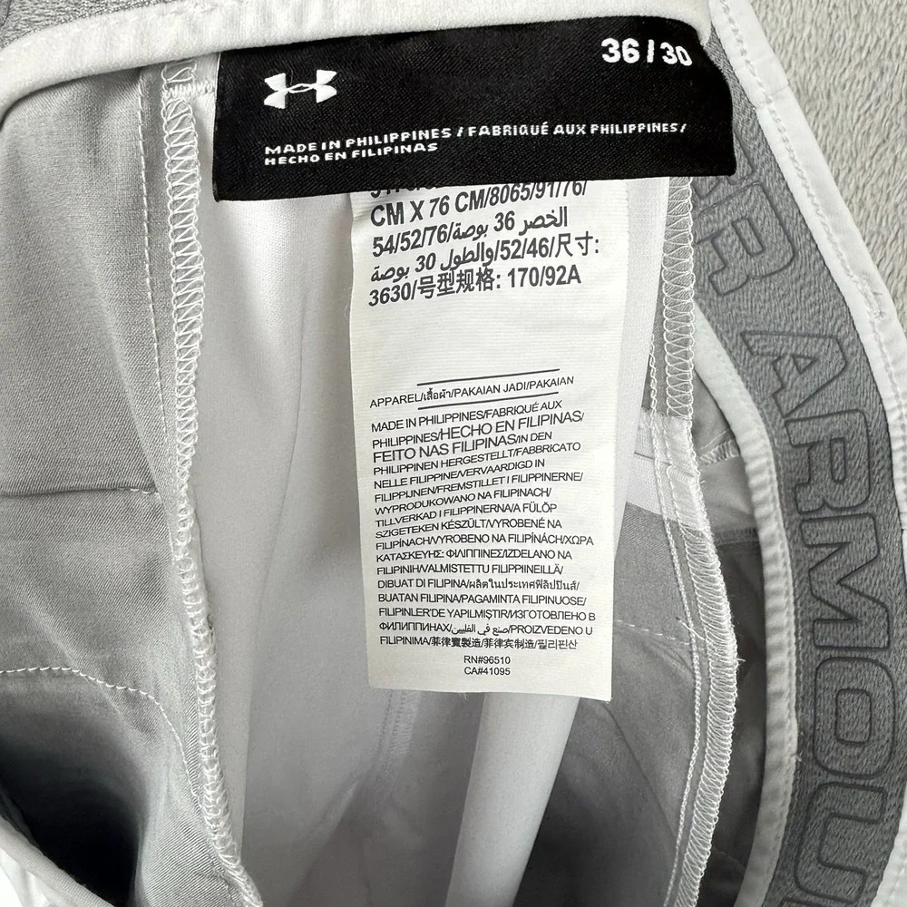 Under Armour Golf Pants Mens 36x30 White Tapered Stretch Performance Chino NWT